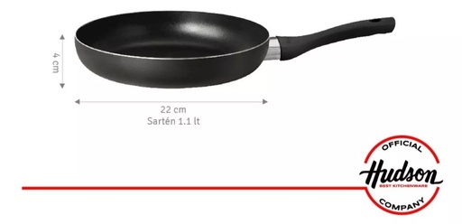 SARTEN NEGRA 22CM ANTIADHERENTE HUDSON